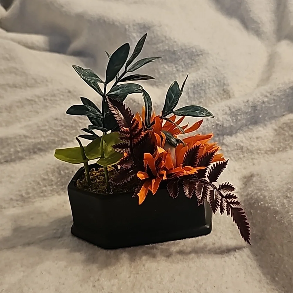 Target DISCONTINUED Coffin Shaped Vase with Fake Plants